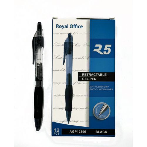 PENNE GEL ROYAL OFFICE R5 0,7 BLACK